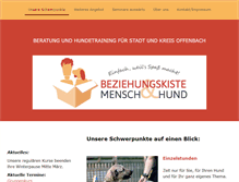 Tablet Screenshot of beziehungskiste-mensch-hund.de